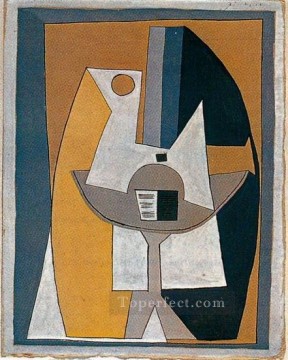 Tabique sobre mesa pedestal 1920 cubismo Pablo Picasso Pinturas al óleo